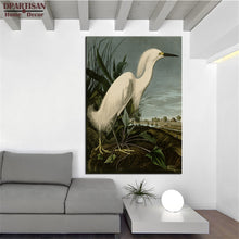Load image into Gallery viewer, SNOWY HERON OR WHITE EGRET SNOWY EGRET (EGRETTA THULA), PLATE CCKLII, FROM THE BIRDS OF AMERICA by John James Audubon  ART PRINT
