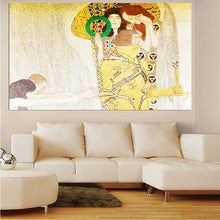 Load image into Gallery viewer, DPARTISAN oil print canvas wall art decor pictures serigrafia Secession Musik Nagender Kummer By Gustav klimt wall painting art
