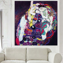 Load image into Gallery viewer, DPARTISAN oil print canvas wall art decor pictures Danae death and life three ages of woman Pallas mother child By Gustav klimt
