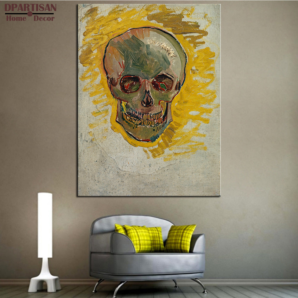 DPARTISAN Vincent Van Gogh Schedel face art Giclee wall Art Canvas Prints No frame wall painting for home living rooms pictures