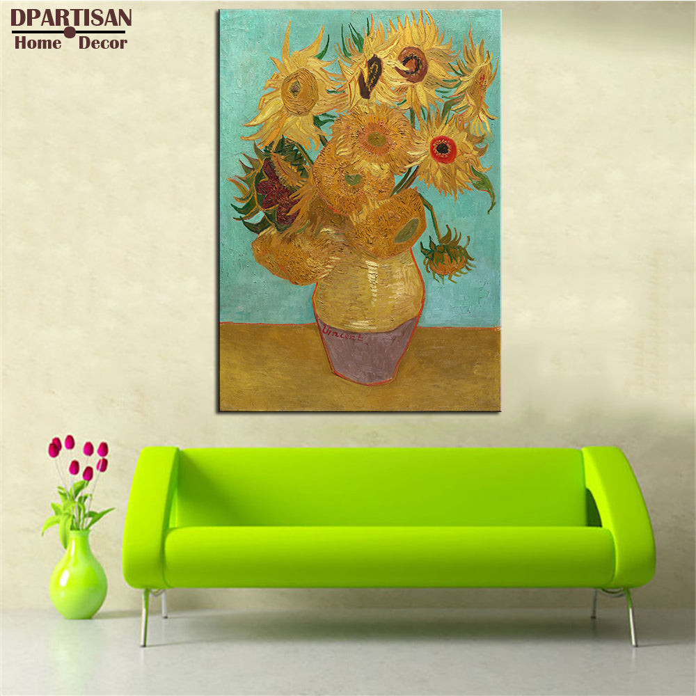 DPARTISAN Sunflowers c1888 Giclee  poster By vincent Van Gogh print  Wall oil Painting picture print on canvas For living room
