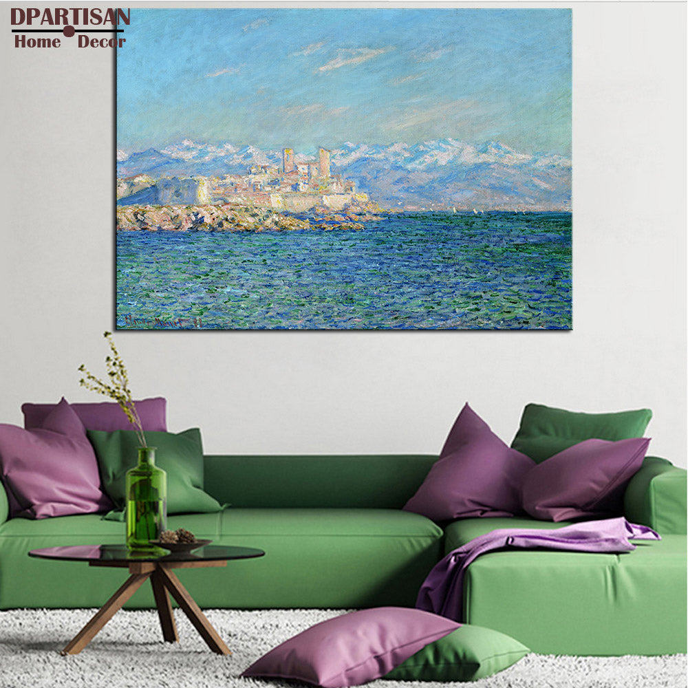 DPARTISAN Claude Monet  antibes afternoon effec landscape wall art Prints No frame wall painting wall picture living room art