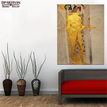 Load image into Gallery viewer, DPARTISAN oil print canvas wall art decor pictures red head portrait lady By Gustav klimt wall painting art no frrame print arts
