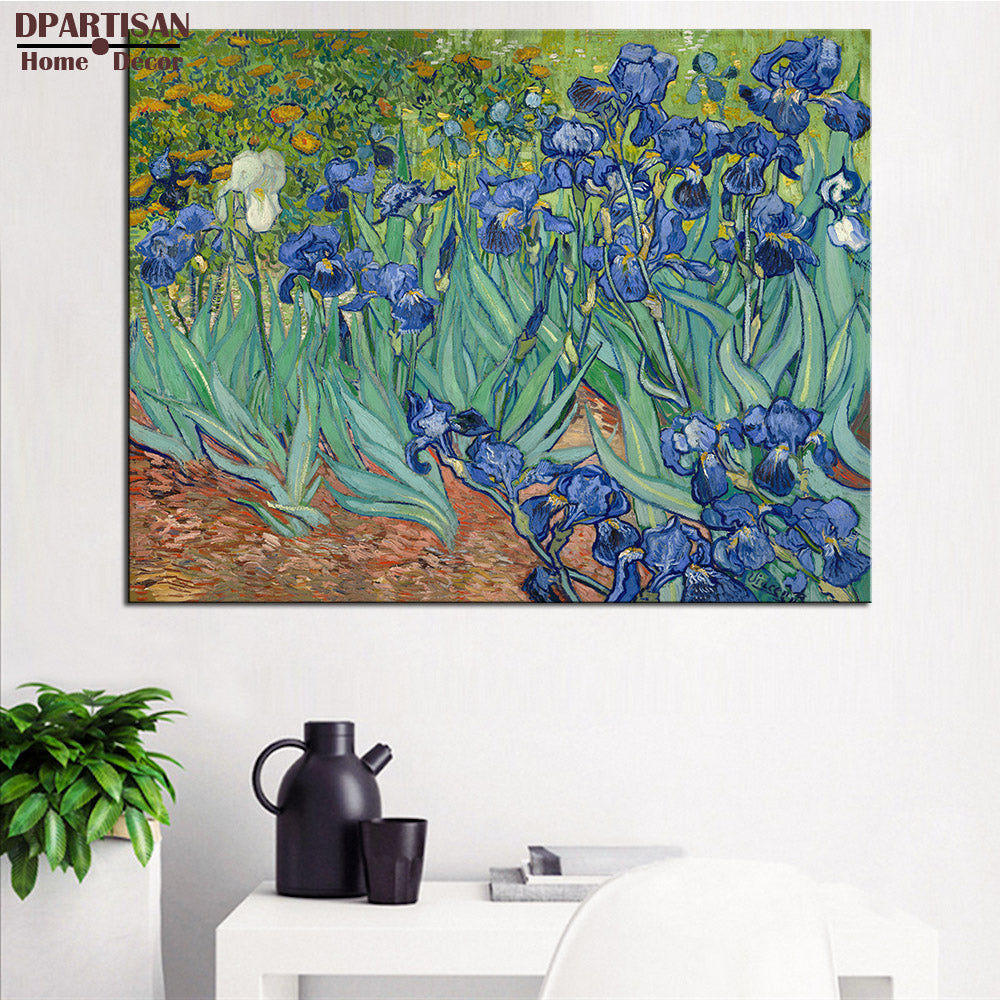 DPARTISAN Vincent Van Gogh  Irises 1889 Giclee wall Art Abstract Canvas Prints No frame wall painting for home living pictures