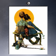 Load image into Gallery viewer, ART POSTER  Paul norman rockwell Little Spooners or Sunset CANVAS print  WALL OIL PAINTING
