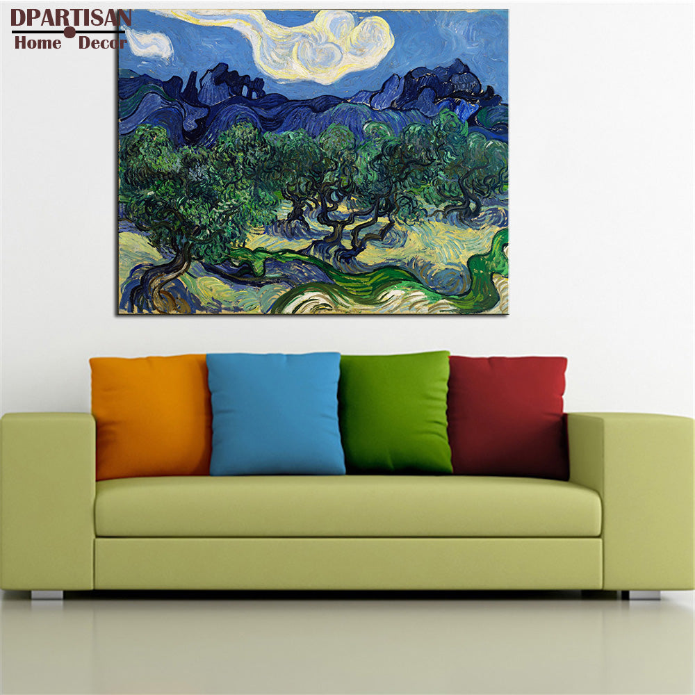 DPARTISAN VINCENT VAN GOGH Van Gogh The Olive Trees print CANVAS WALL ART PRINT ON CANVAS OIL PAINTING NO FRAME WALL PAINTING