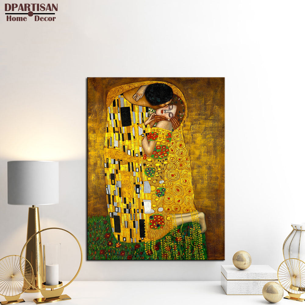 DPARTISAN Gustav Klimt printed oil painting on canvas wall art prints picture living room home decoration or hotel free shipping