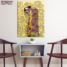 Load image into Gallery viewer, DPARTISAN Huge Gustav KLIMT giclee print CANVAS WALL ART decor poster The Kiss oil painting print on canvas living room pictures
