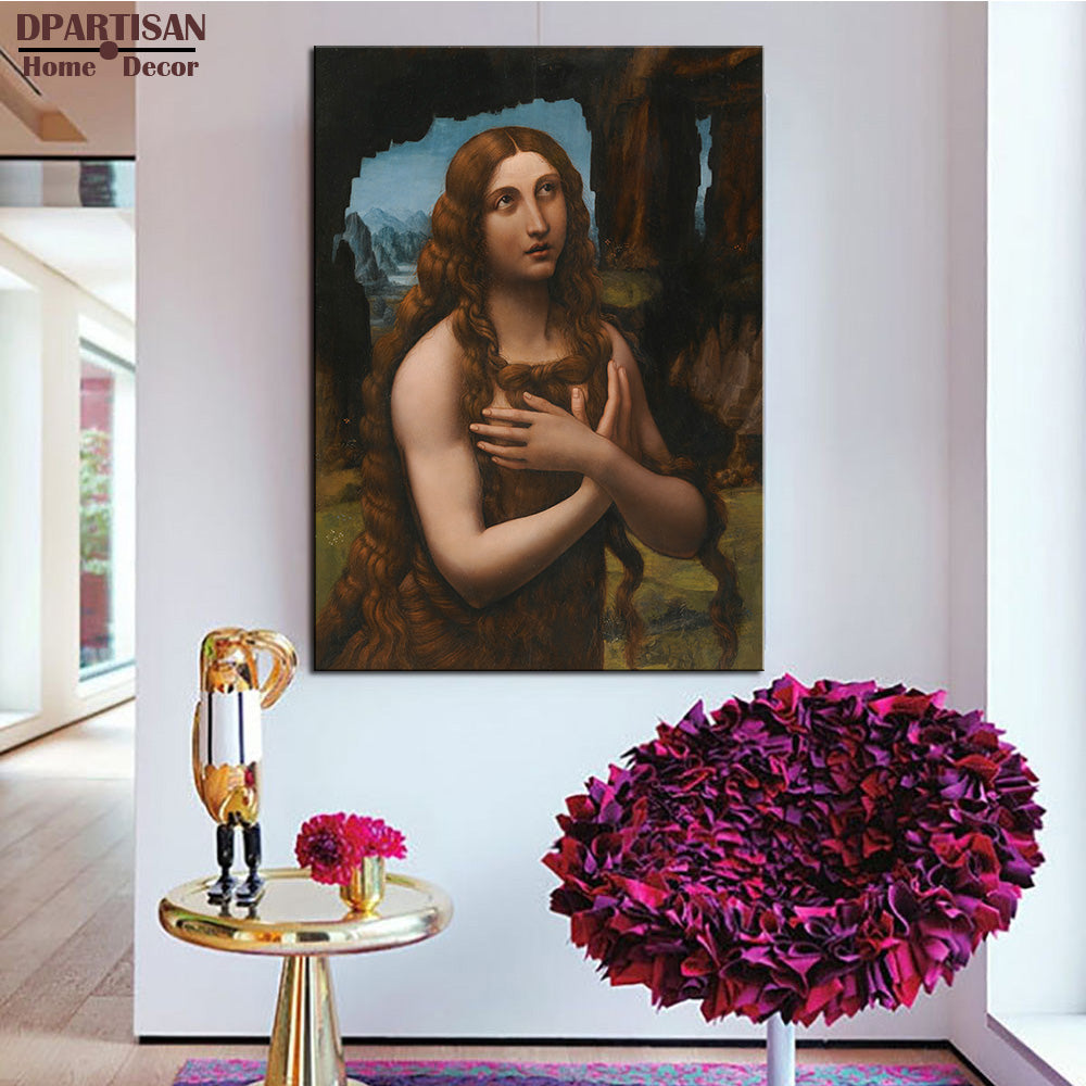 DPARTISAN Leonardo da Vinci portrait of woman wall art No frame print wall painting  home decoration print wall pictures