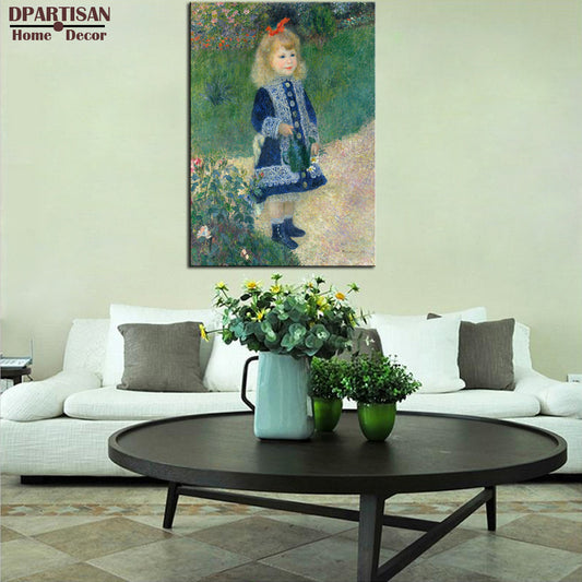DPARTISAN Pierre Auguste Renoir A Girl with a Watering Giclee wall Art  Canvas Prints No frame wall painting wall picture