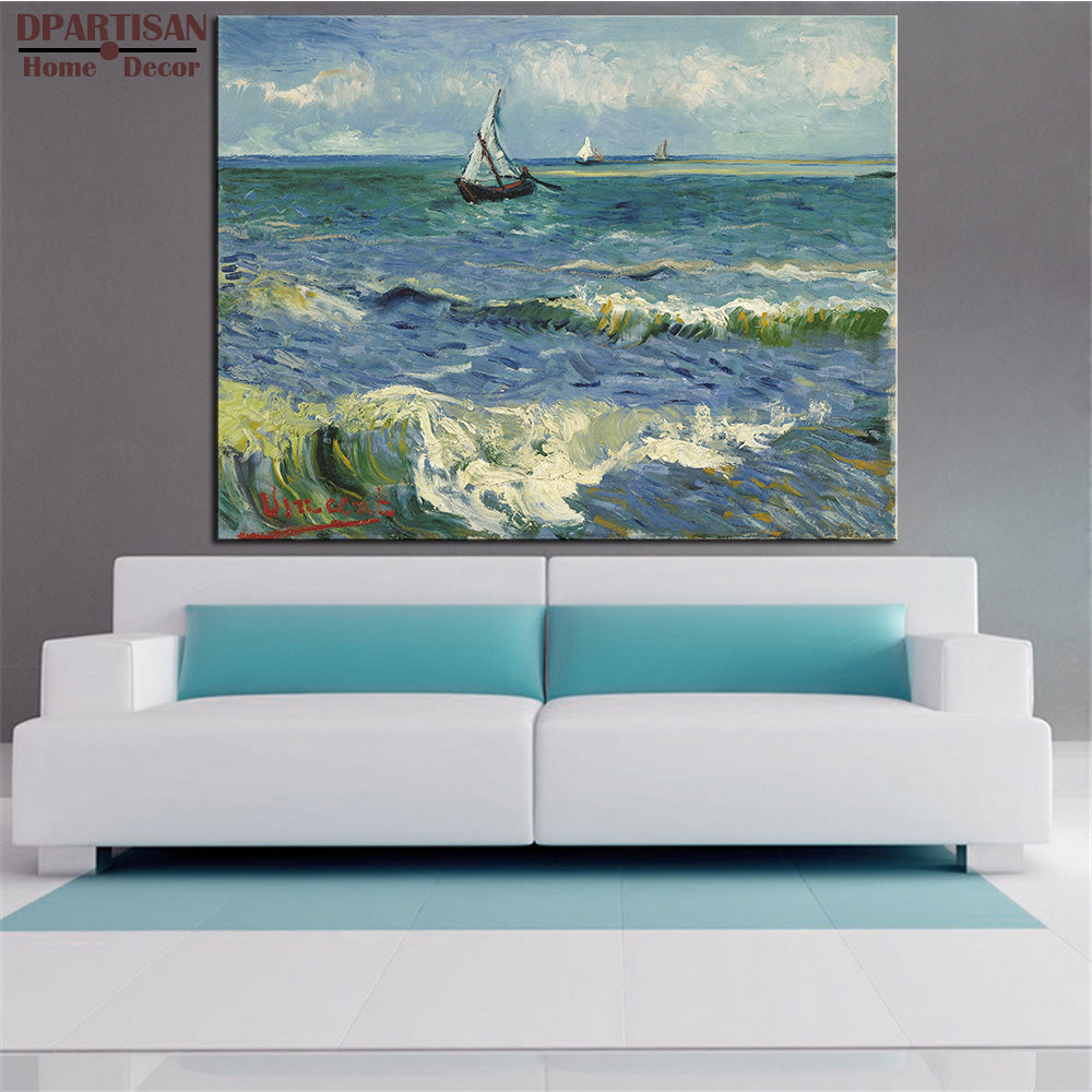 DPARTISAN Vincent Van Gogh boat rivers pictures print Giclee wall Art Prints No frame wall painting for home living pictures