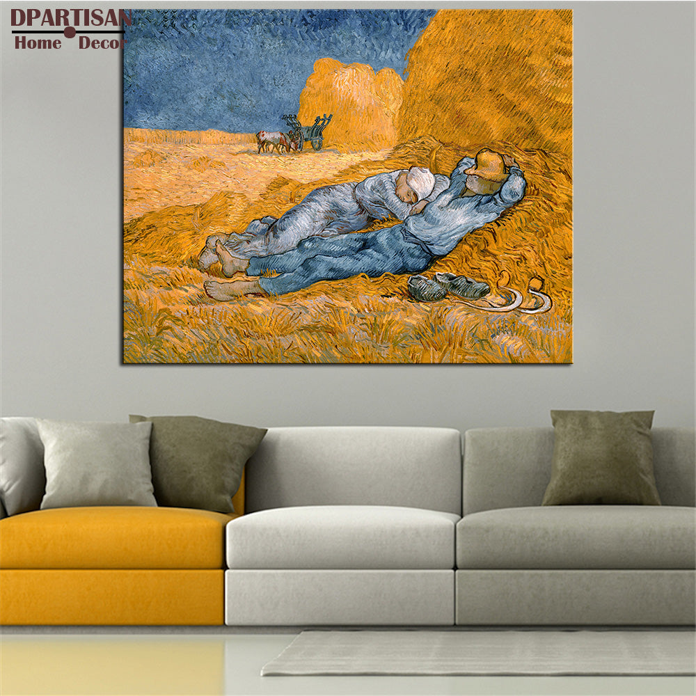 DPARTISAN Vincent Van Gogh rest from work pictures print Giclee wall Art Prints No frame wall painting for home living pictures