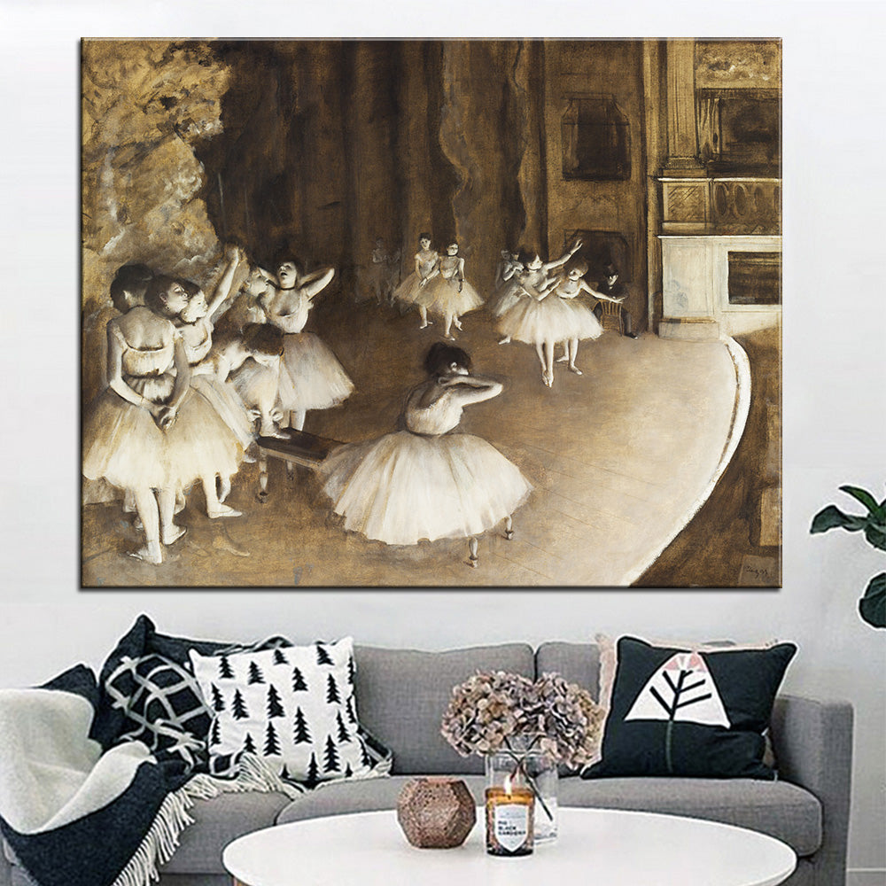 DP ARTISAN Ballet Rehearsal on Stage Wall painting print on canvas for home decor oil painting arts No framed wall pictures