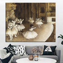 Load image into Gallery viewer, DP ARTISAN Ballet Rehearsal on Stage Wall painting print on canvas for home decor oil painting arts No framed wall pictures
