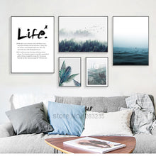 Load image into Gallery viewer, Landscape Painting Forest Sea Nordic Poster Posters And Prints Wall Art Canvas Painting Wall Pictures For Living Room Unframed
