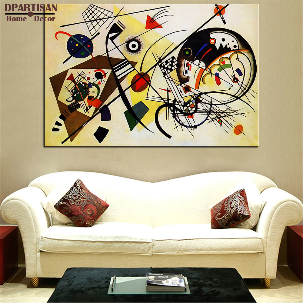 DPARTISAN WASSILY KANDINSKY Durchgehender Strich  Wall Painting picture leaf Home Decorative Art Picture Paint on Canvas Prints