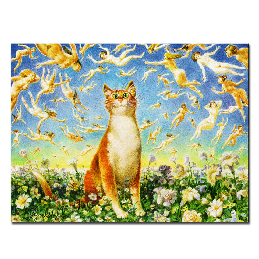Vladimir Rumyantsev so much cat world oil painting wall Art Picture Paint on Canvas Prints wall painting no framed