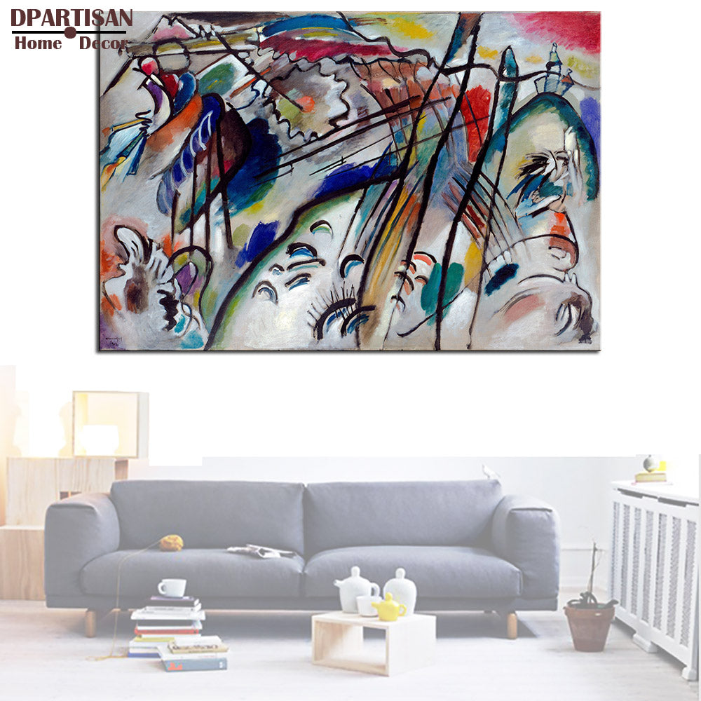 DPARTISAN Improvisation 28 wall pictures by Impressionism Art Giclee wall Art Abstract Canvas Prints no frame posters and print