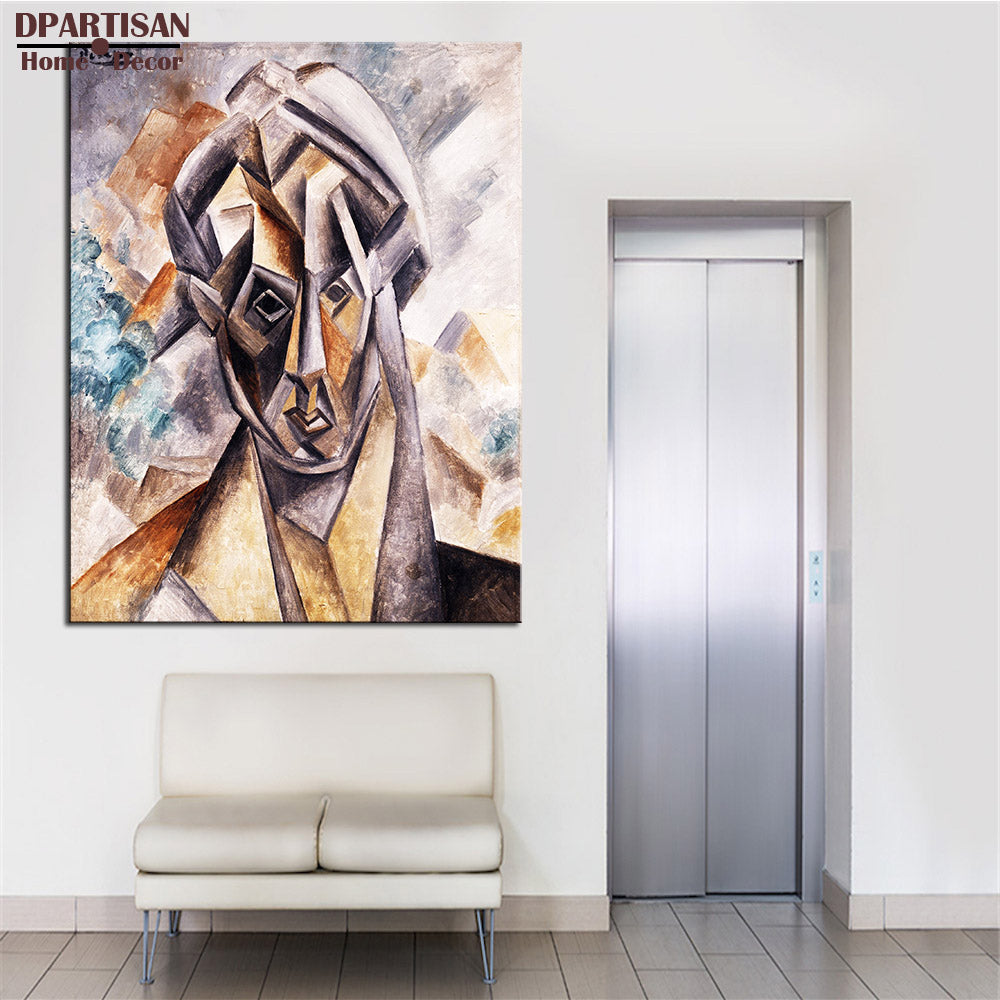 DPARTISAN Cubism Art  Estate Signed  Numbered Head of Woman P6 Giclee wall Art Abstract Canvas Prints No frame wall painting