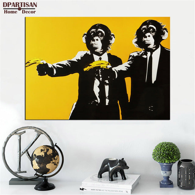 DPARTISAN study music monkey wall pictures oil painting print canvas top idea decor wall art for wall painting no frame
