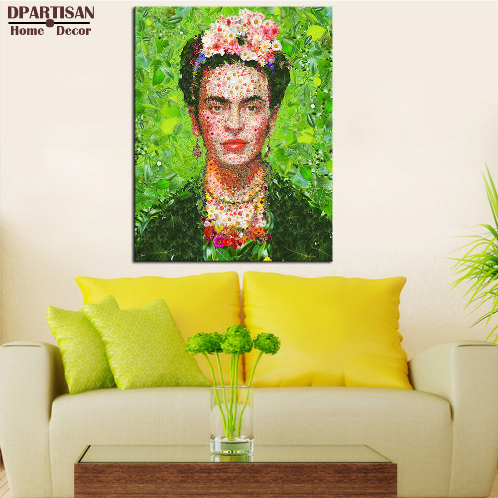 DPARTISAN frida with leaf Portrait Wall painting canvas for wall art decoration oil painting wall painting picture No framed ART