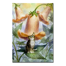 Load image into Gallery viewer, Vladimir Rumyantsev flower with cat world oil painting wall Art Picture Paint on Canvas Prints wall painting no framed
