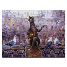 Load image into Gallery viewer, Vladimir Rumyantsev animal play with cat world oil painting wall Art Picture Paint on Canvas Prints wall painting no framed
