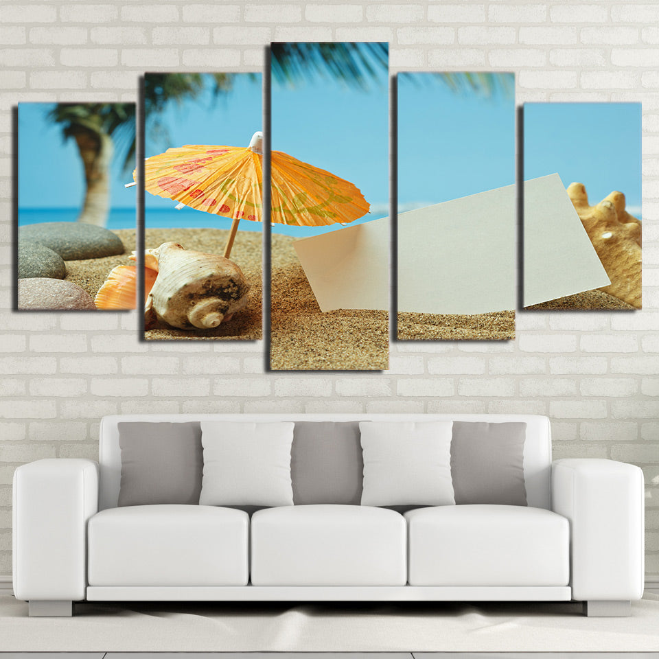 wall art canvas painting 5 piece HD print Beach Shell posters and prints framed modular canvas art home decor CU-2185C