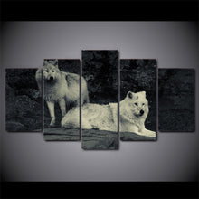 Load image into Gallery viewer, HD Printed 5 Piece Canvas Art White Wolf Painting Framed Modular Wall Pictures for Living Room Modern Free Shipping CU-2137C
