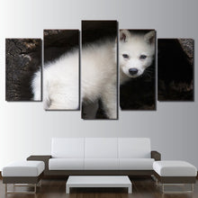 Load image into Gallery viewer, HD printed 5 Piece Canvas Art Wild White Wolf Cubs Painting Wall Pictures for living room Modern Modular Free Shipping CU-2298C
