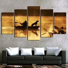 Load image into Gallery viewer, HD Printed 5 Piece Canvas Art Sunset Boat Painting Cruise Ship Wall Pictures for Living Room Home Decor Free Shipping CU-2350B
