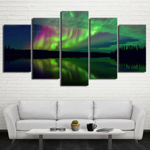 Load image into Gallery viewer, HD Printed 5 Piece Canvas Art Aurora Lake Shadow Landscape Painting Wall Pictures for Living Room Modern Free Shipping NY-6792B
