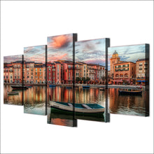 Load image into Gallery viewer, HD Printed 5 Piece Canvas Art Print Water City Building Large Canvas Wall Pictures for Living Room Modern Free Shipping ny-6733B
