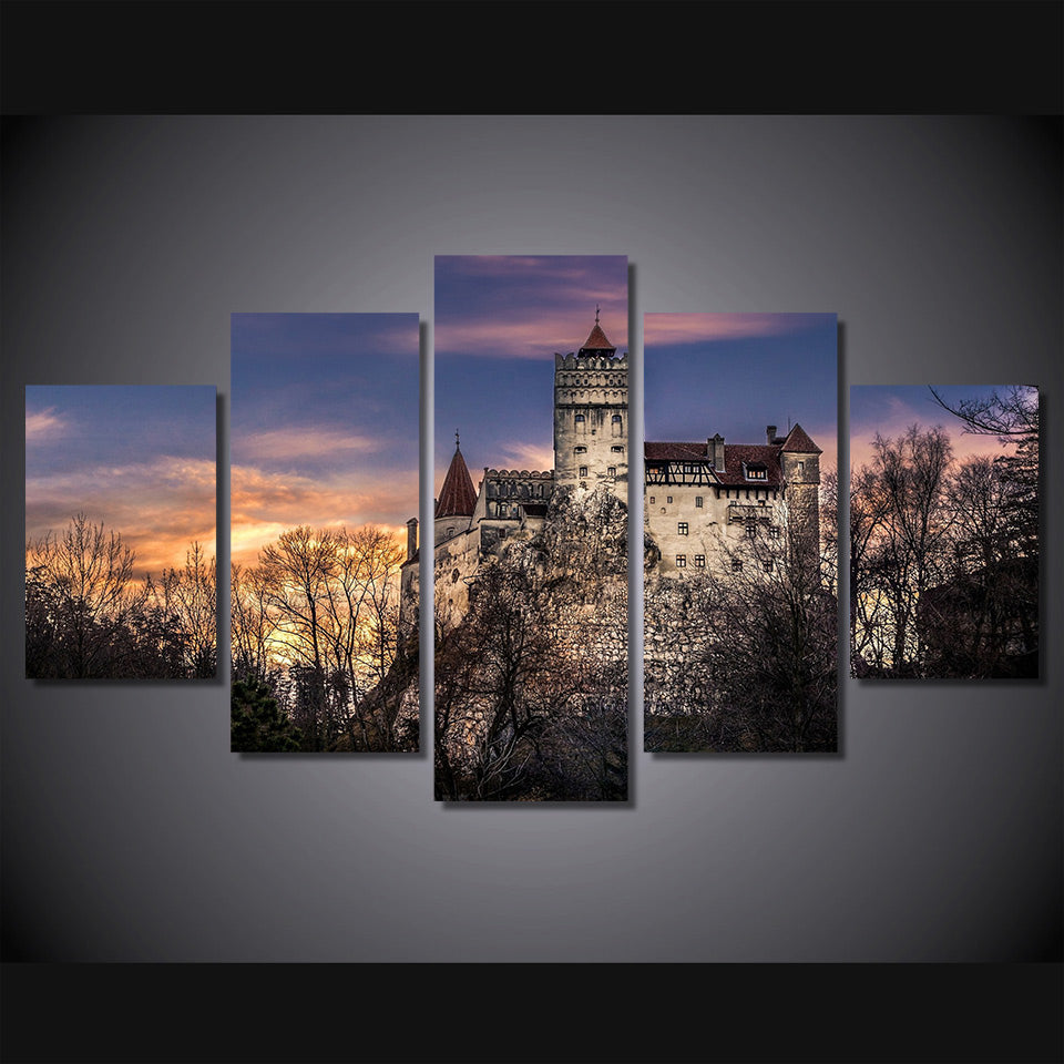 HD Printed Bran Castle in Romania Painting Canvas Print room decor print poster picture canvas Free shipping/ny-4518