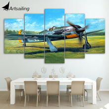 Load image into Gallery viewer, HD Printed canvas art airplane take off on green grass painting poster Home Decor wall pictures for living room Artsailing
