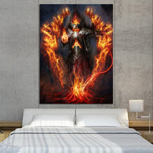 Load image into Gallery viewer, 1 Piece Canvas Art Fantasy Warrior Burning Armor Poster HD Printed Wall Art Home Decor Canvas Painting Picture Prints NY-6605C
