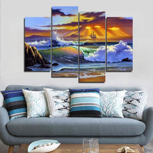 Load image into Gallery viewer, HD Printed canvas art tidal painting seascape color sunset poster Home Decor wall pictures for living room Artsailing
