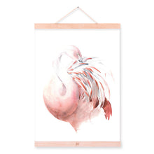 Load image into Gallery viewer, Modern Watercolor Flamingo Animal Poster A4 Wooden Framed Wall Art Print Picture Canvas Painting Nordic Living Room Decor Scroll
