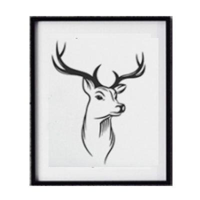 Nordic Deer Symbol Canvas Painting Minimalist Black White Posters Prints Wall Art Picture for Kids Rooms Unframed Drop Shipping