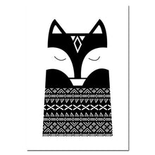 Load image into Gallery viewer, Woodland Animal Owl Fox Vintage Poster Nursery Wall Art Canvas Print Painting Nordic Style Simple Wall Picture Kid Bedroom Decor
