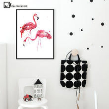 Load image into Gallery viewer, Nordic Watercolor Art Flamingo Cat Deer Minimalist Poster Animal Canvas Painting Wall Picture Print Home Kids Room Decoration

