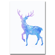 Load image into Gallery viewer, NICOLESHENTING Watercolor Deer Minimalist Art Canvas Poster Painting Animal Wall Picture Print Modern Home Kids Room Decoration
