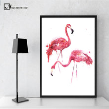 Load image into Gallery viewer, Watercolor Flamingo Poster Canvas Print Minimalist Wall Art Painting Decorative Picture for Living Room Decoration Home Decor

