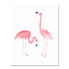 Load image into Gallery viewer, Watercolor Bird Flamingo Canvas Poster Wall Art Canvas Prints Minimalist Painting Wall Picture for Bedroom Modern Home Decor
