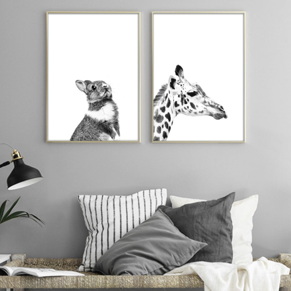 Nordic Animals Canvas Painting Scandinavian Posters Prints Wall Art Pictures for Living Room Home Decor Unframed Drop Shipping