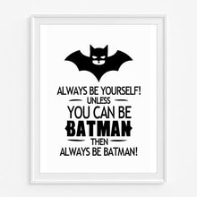 Load image into Gallery viewer, Batman Quote Canvas Art Print Poster Wall Pictures for Home Decoration black and white prints wall decor art No Frame HD0001A
