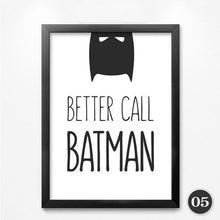 Load image into Gallery viewer, Batman Quote Canvas Art Print Poster Wall Pictures for Home Decoration black and white prints wall decor art No Frame HD0001A
