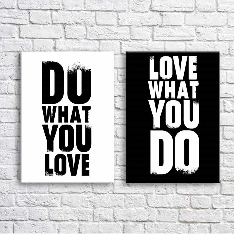 Modern company office inspirational words canvas painting wall decor painting retro letters decorative canvas painting HD0227-1
