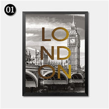 Load image into Gallery viewer, London Newyork Paris Pictures Canvas Painting City Buildings Print Poster Canvas Art Print For Living Room WT0010
