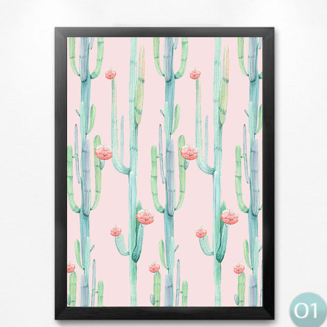 Cactus Pictures Plants Home Art Print, Botanic Canvas Wall Picture Print Poster For Home Wall Decor HD2287